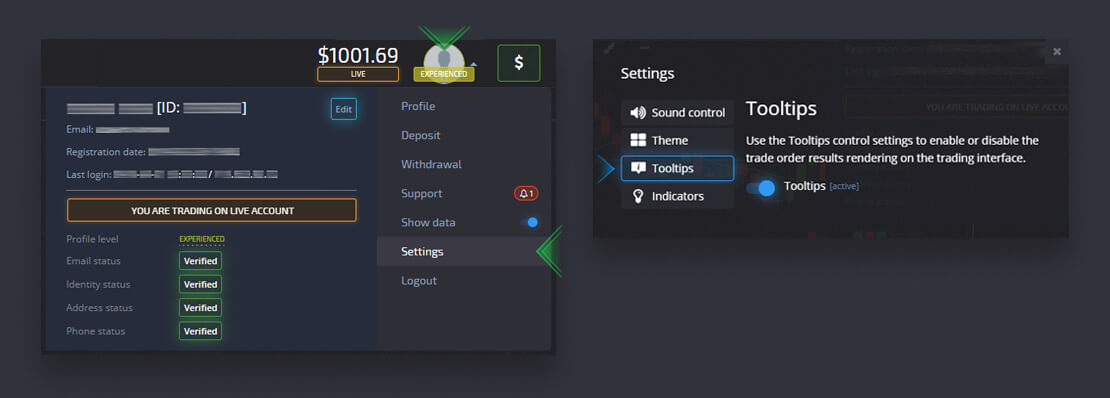 Guide Using the Settings at Pocket Option - Copy Trades of Other Users from the Chart Guide Using the Settings at Pocket Option - Copy Trades of Other Users from the Chart
