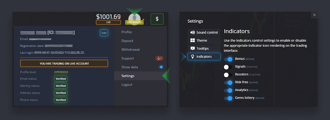 Guide Using the Settings at Pocket Option - Copy Trades of Other Users from the Chart Guide Using the Settings at Pocket Option - Copy Trades of Other Users from the Chart