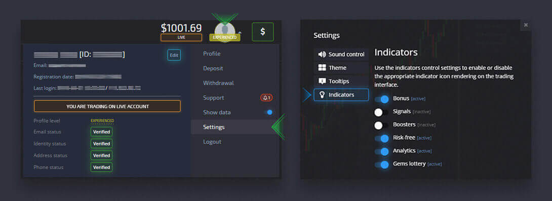 Guide Using the Settings at Pocket Option - Copy Trades of Other Users from the Chart Guide Using the Settings at Pocket Option - Copy Trades of Other Users from the Chart
