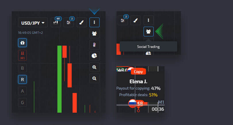 Guide Using the Settings at Pocket Option - Copy Trades of Other Users from the Chart Guide Using the Settings at Pocket Option - Copy Trades of Other Users from the Chart
