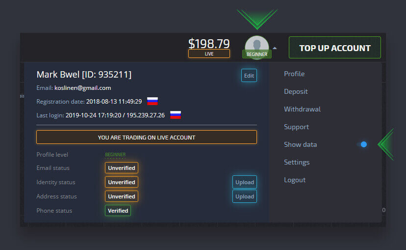 Guide Using the Settings at Pocket Option - Copy Trades of Other Users from the Chart Guide Using the Settings at Pocket Option - Copy Trades of Other Users from the Chart