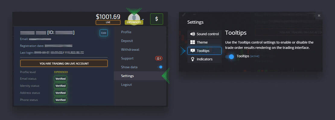 Guide Using the Settings at Pocket Option - Copy Trades of Other Users from the Chart Guide Using the Settings at Pocket Option - Copy Trades of Other Users from the Chart