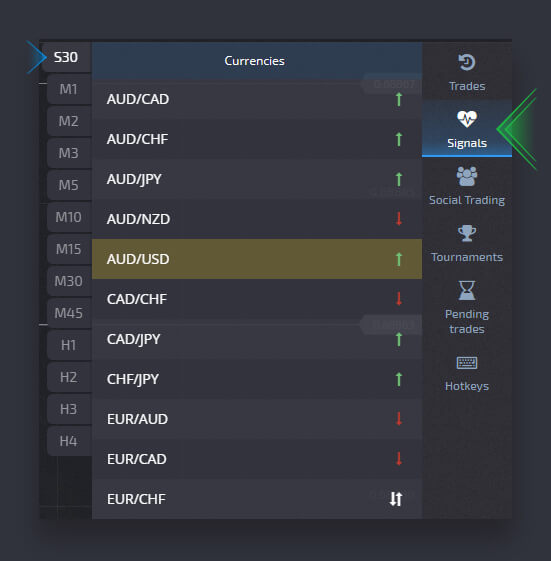 Guide Using the Settings at Pocket Option - Copy Trades of Other Users from the Chart Guide Using the Settings at Pocket Option - Copy Trades of Other Users from the Chart