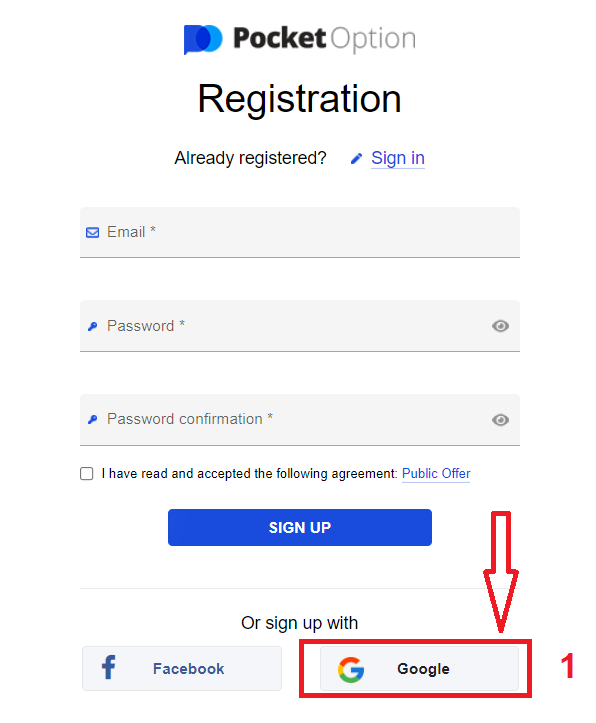 So registrieren und verifizieren Sie ein Konto in Pocket Option