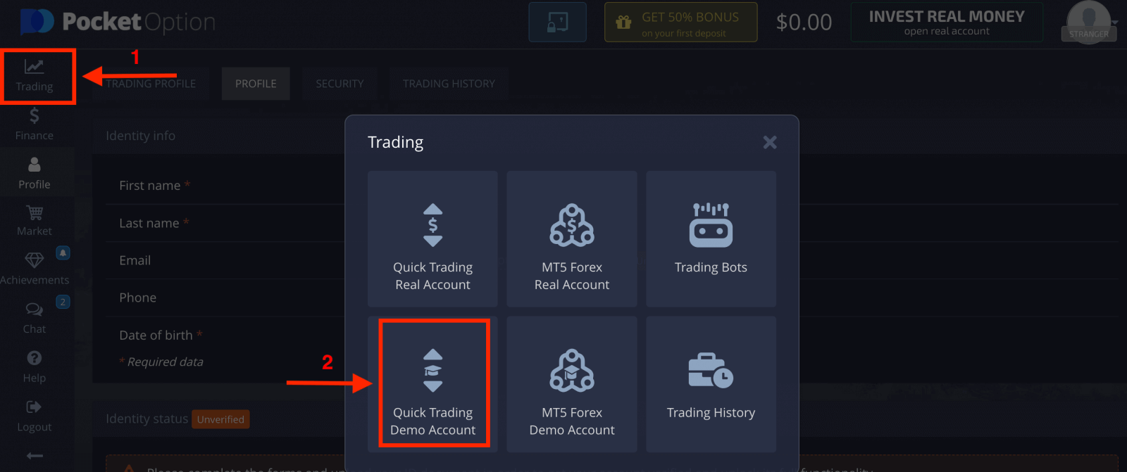 Pocket Option-de hasaby nädip hasaba almaly we barlamaly Pocket Option-de hasaby nädip hasaba almaly we barlamaly