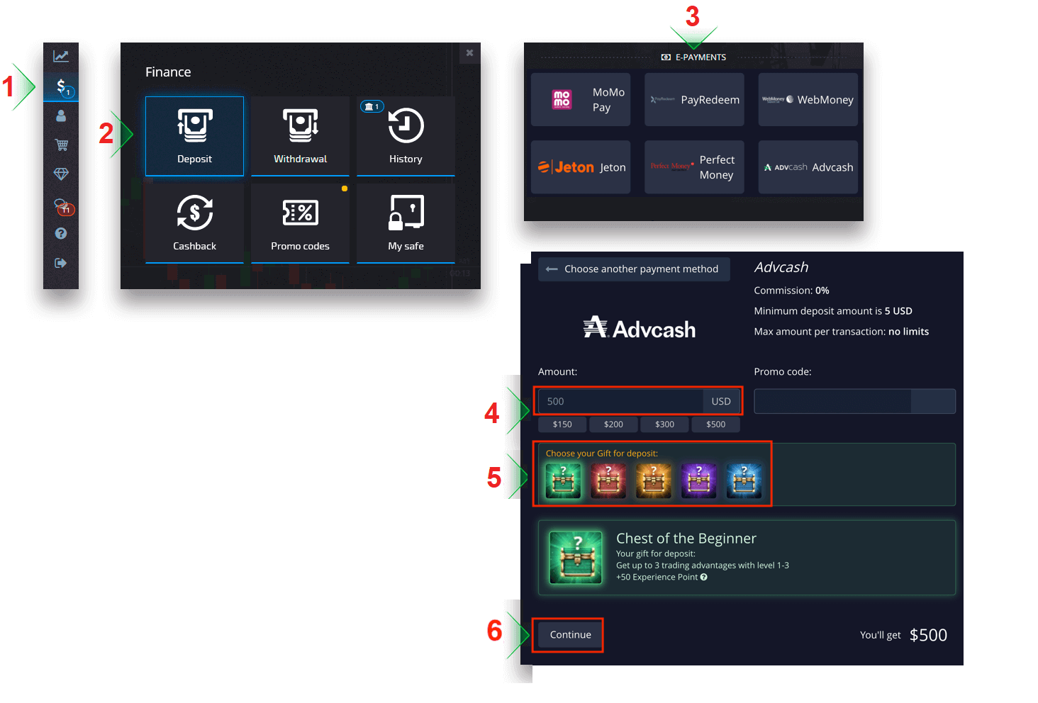Slik registrerer du deg og setter inn penger til Pocket Option Slik registrerer du deg og setter inn penger til Pocket Option